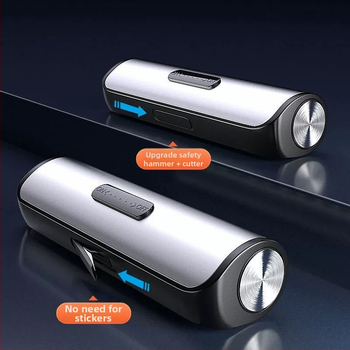 Kovová dočasná parkovacia tabuľka s funkciou 3 v 1: rozbíjač okien a bezpečnostný rezník, tabuľka s číslom telefónu