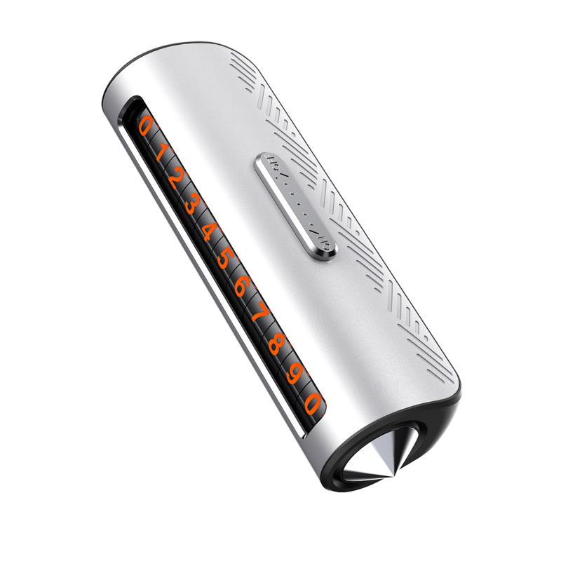 Μεταλλική προσωρινή πινακίδα στάθμευσης με λειτουργία 3 σε 1: σπαστήρας παραθύρων ασφαλείας και κόφτης, πινακίδα με αριθμό τηλεφώνου