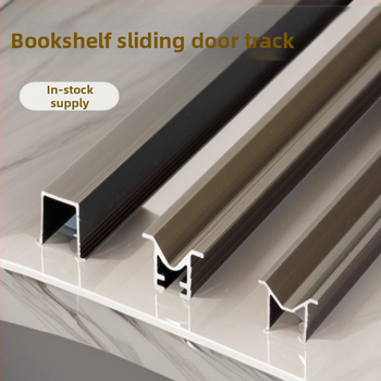 Hliníková zliatina — súprava koľajní pre posuvné dvere s hornou a dolnou koľajou (Model B77) pre šatník — moderný minimalistický štýl