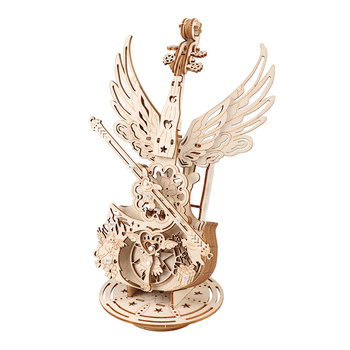 Drvena violončelna glazbena kutija 3D puzzle model HQX-101