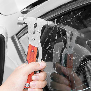 CHISHAN ciocan de siguranță auto din oțel inoxidabil — ciocan de spargere geamuri cu cuțit de tăiere, instrument de salvare în urgențe, 390 g