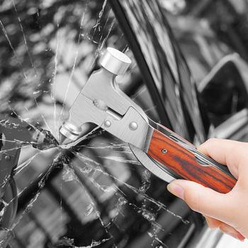 CHISHAN ciocan de siguranță auto din oțel inoxidabil — ciocan de spargere geamuri cu cuțit de tăiere, instrument de salvare în urgențe, 390 g
