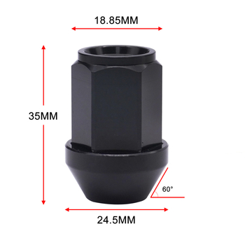 RIAYOOE kovana aluminijska univerzalna navojna matica za kotač, navoj 1.5/1.25, model XH-AN013