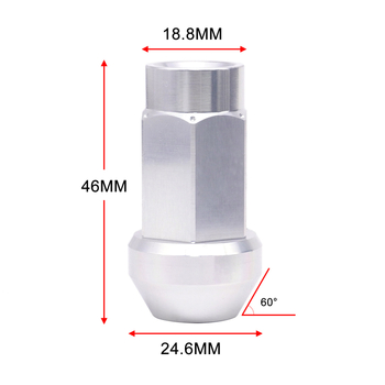 RIAYOOE kovana aluminijska univerzalna navojna matica za kotač, navoj 1.5/1.25, model XH-AN013