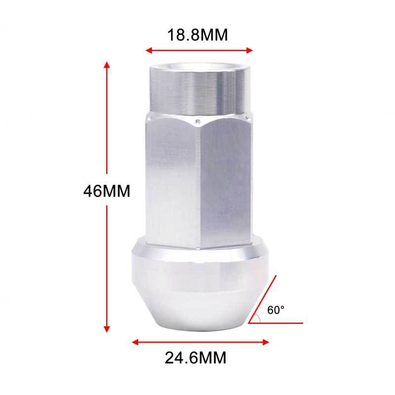 RIAYOOE kovana aluminijska univerzalna navojna matica za kotač, navoj 1.5/1.25, model XH-AN013