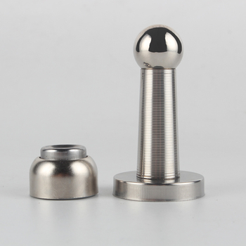 Zidni magnetski stopper za vrata, od nehrđajućeg čelika, brušena završna obrada, model A01 (Materijal: Nehrđajući čelik; Završna obrada: Brušena; Tip: Zidni)