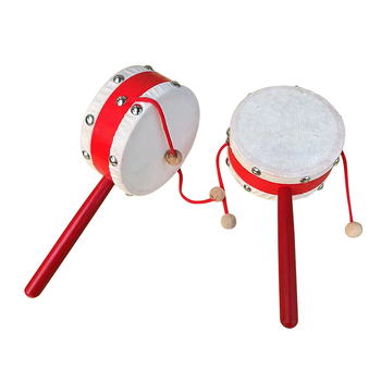 Tamburin za djecu — Orffov glazbeni instrument, dvostrani, ovčja koža