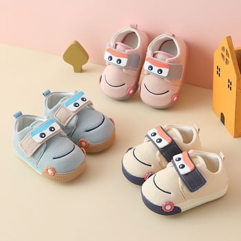 Baba- és kisgyermekeknek: puha talpú cipő, lélegző, csúszásmentes, karikatúra dizájn, 12-36 hónapos korosztály