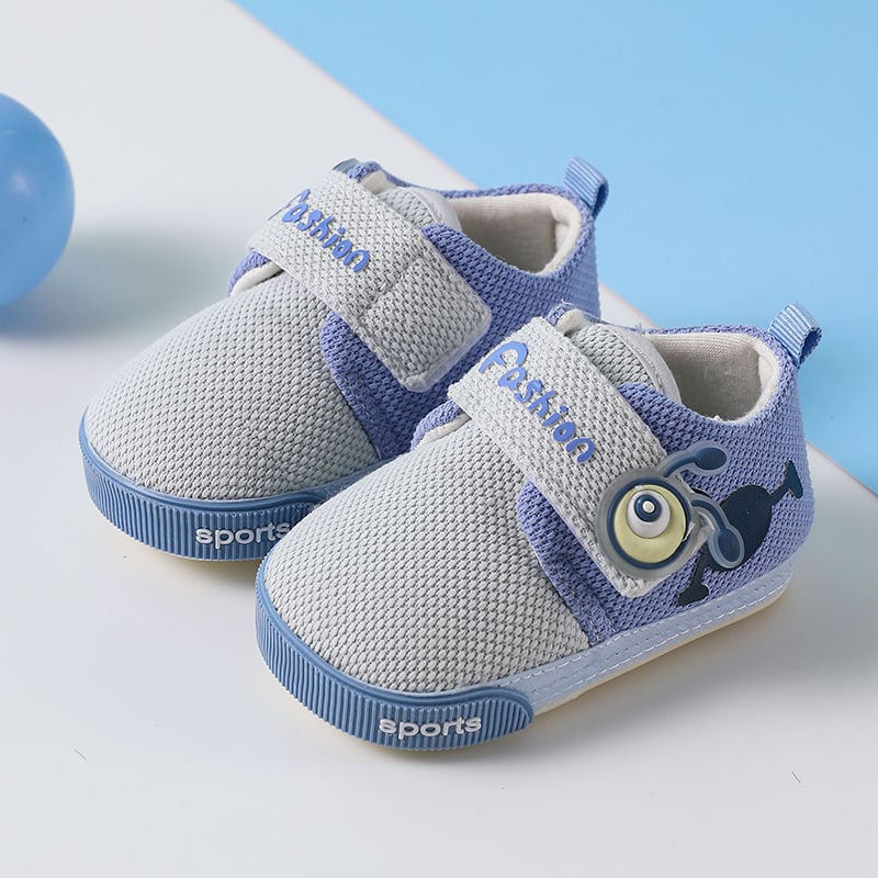 Baba- és kisgyermekeknek: puha talpú cipő, lélegző, csúszásmentes, karikatúra dizájn, 12-36 hónapos korosztály