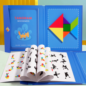 Magnetska Tangram slagalica za djecu – 3D građevinski blokovi, DIY, višestruka funkcionalnost, uzrast 4–6 godina