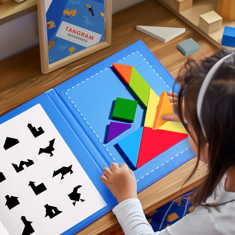 Magnetska Tangram slagalica za djecu – 3D građevinski blokovi, DIY, višestruka funkcionalnost, uzrast 4–6 godina