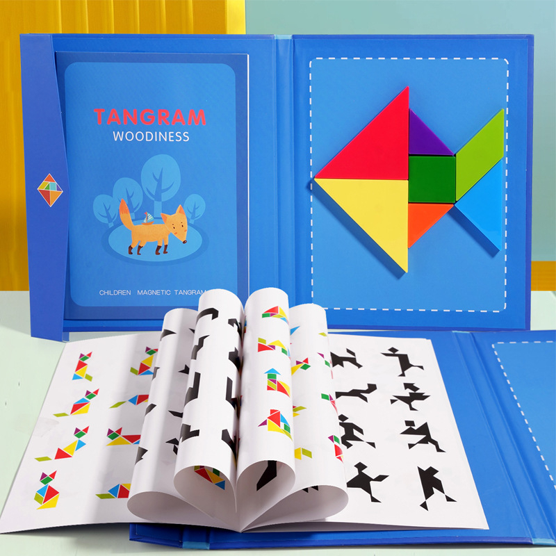 Magnetska Tangram slagalica za djecu – 3D građevinski blokovi, DIY, višestruka funkcionalnost, uzrast 4–6 godina
