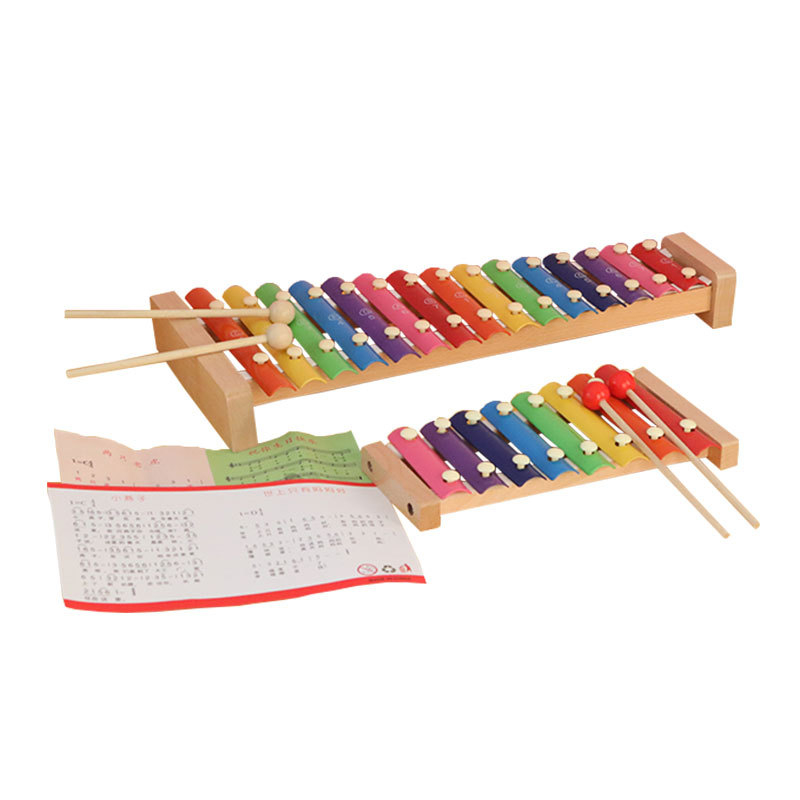 Orffov drveni kylofonski instrument za djecu s rasponom od 8 do 15 tonova (Materijal: drvo; Kategorija: zapadni udarni instrumenti; Dob: 0–3 godine; Pakiranje: kutija)