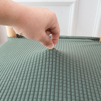 Κάλυμμα καρεκλών τραπεζαρίας από φλάνελ - ελαστικό, αντιολισθητικό, ανθεκτικό στη φθορά, ανθεκτικό στη σκόνη; μοντέρνος μινιμαλιστικός σχεδιασμός; τετράγωνο σχήμα