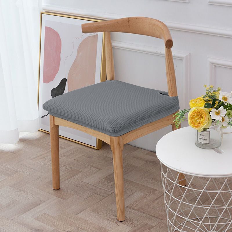 Κάλυμμα καρεκλών τραπεζαρίας από φλάνελ - ελαστικό, αντιολισθητικό, ανθεκτικό στη φθορά, ανθεκτικό στη σκόνη; μοντέρνος μινιμαλιστικός σχεδιασμός; τετράγωνο σχήμα