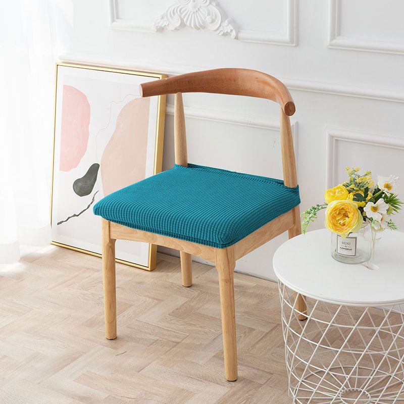 Κάλυμμα καρεκλών τραπεζαρίας από φλάνελ - ελαστικό, αντιολισθητικό, ανθεκτικό στη φθορά, ανθεκτικό στη σκόνη; μοντέρνος μινιμαλιστικός σχεδιασμός; τετράγωνο σχήμα