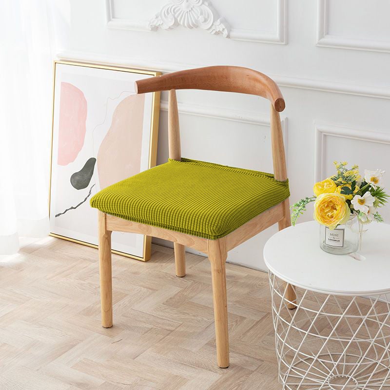 Κάλυμμα καρεκλών τραπεζαρίας από φλάνελ - ελαστικό, αντιολισθητικό, ανθεκτικό στη φθορά, ανθεκτικό στη σκόνη; μοντέρνος μινιμαλιστικός σχεδιασμός; τετράγωνο σχήμα