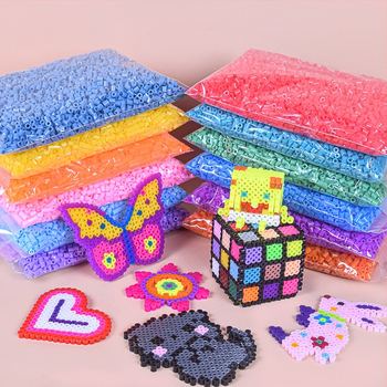 Set plosnatih perli za slaganje mozgalica (fusion beads), EVA material, DIY i prilagodbu prema crtižu, uzrast 7–14 godina