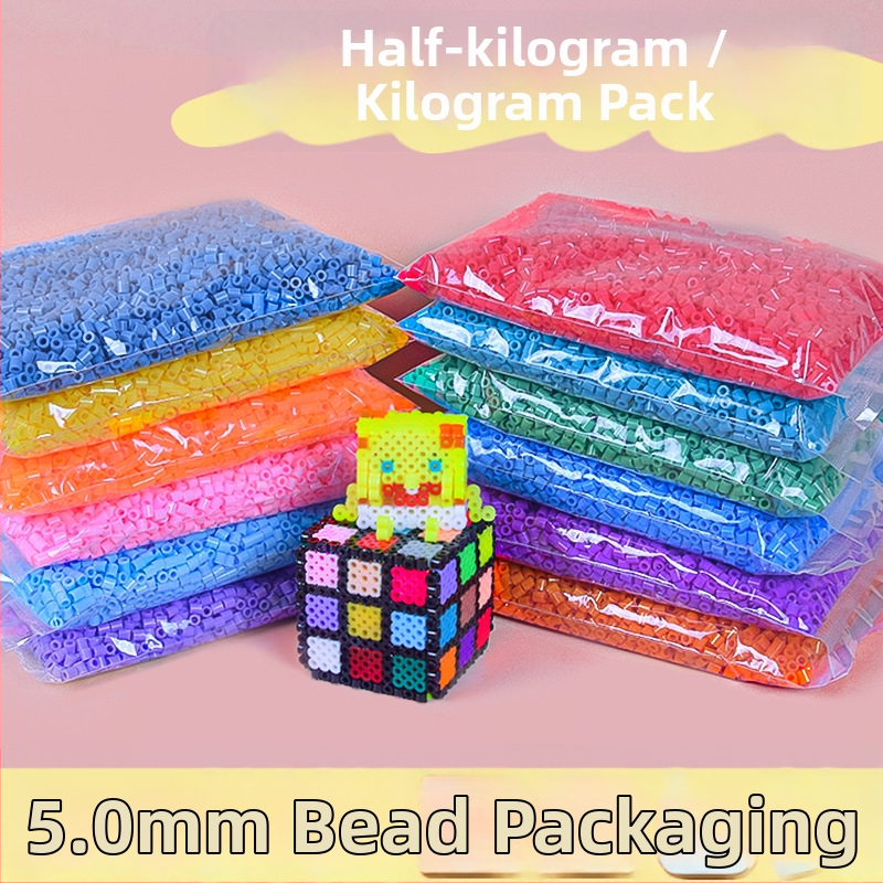 Set plosnatih perli za slaganje mozgalica (fusion beads), EVA material, DIY i prilagodbu prema crtižu, uzrast 7–14 godina