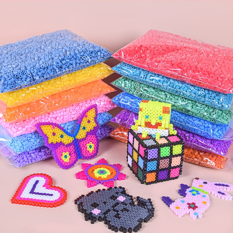 Set plosnatih perli za slaganje mozgalica (fusion beads), EVA material, DIY i prilagodbu prema crtižu, uzrast 7–14 godina