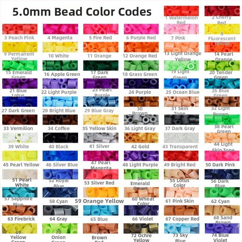 Set plosnatih perli za slaganje mozgalica (fusion beads), EVA material, DIY i prilagodbu prema crtižu, uzrast 7–14 godina