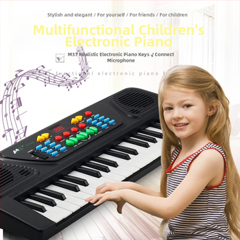 Dječja elektronička klavijatura s 37 tipki i mikrofonom, obrazovna klavijatura za djecu 7–14 godina