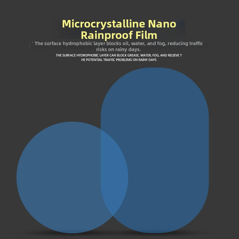 Film proti dažďu na spätné zrkadlo auta s anti-fog ochranou a vodoodpudivým povlakom, nano vodotesný film na bočné okná, univerzálny