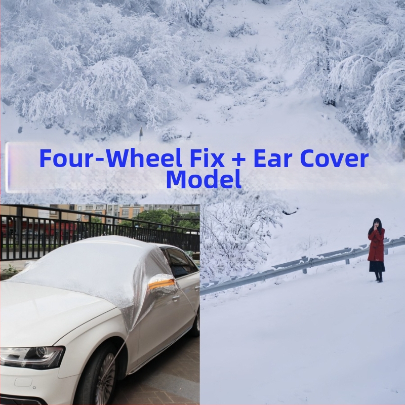 Univerzálny kryt na auto s hliníkovou fóliou, ochrana pred slnkom a dažďom, tepelná izolácia, zabudovaný montážny systém, krytie prednej časti