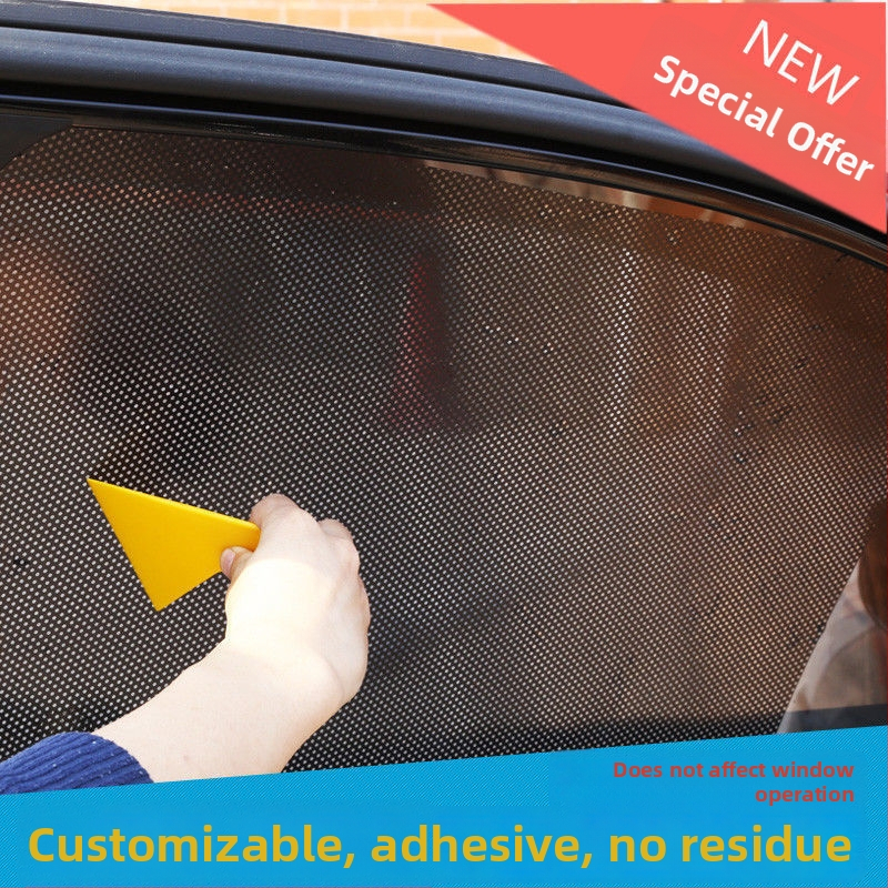 Univerzálny film na predné sklo s sieťovou štruktúrou, tepelná izolácia, statické prisánenie, hrubší štýl, bez lepidla