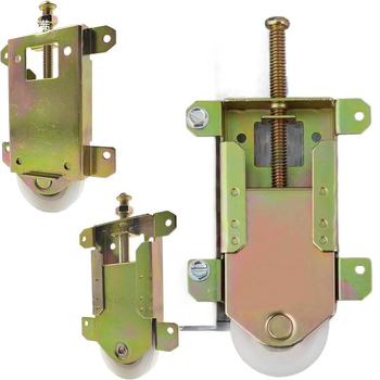 Versiune internațională a rolei pentru uși și ferestre glisante, cu rola de susținere și rola de agățare