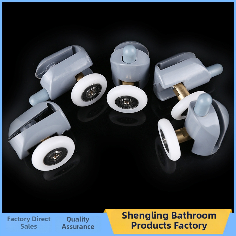 Rola pentru ușa glisantă a cabinei de duș cu ax din cupru și role din nailon – pentru uși și ferestre ale băii