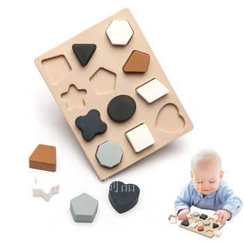 Silikon 3D slagalica igračka za djecu 0–3 godine, obrazovna i za žvakanje, Montessori roditelj‑dijete učenje