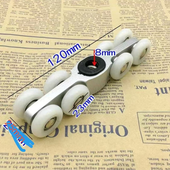 Rola pentru ușa din lemn — oțel inoxidabil 201, grosime perete 4 mm, diametru exterior 26 mm, diametru ax 17 mm, sarcină maximă 120 kg