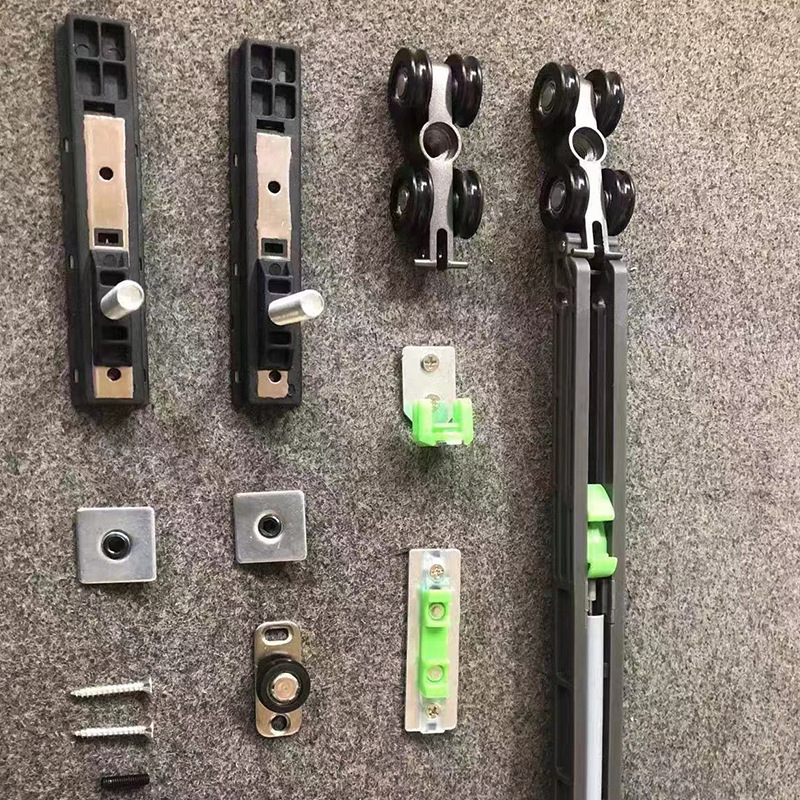 Roată suspendată îngustă, cu amortizare unidirecțională, pentru șina de glisare a ușii din aliaj de zinc — mostre personalizate, stil modern minimalist