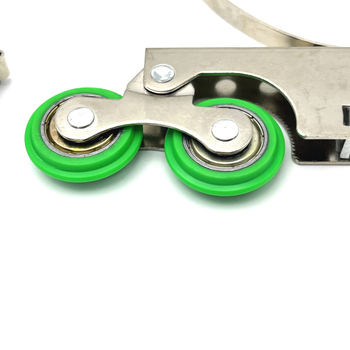 Roți duble pentru uși glisante de dulap, material fier și plastic, Unida, stil modern minimalist