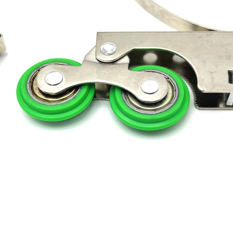 Roți duble pentru uși glisante de dulap, material fier și plastic, Unida, stil modern minimalist