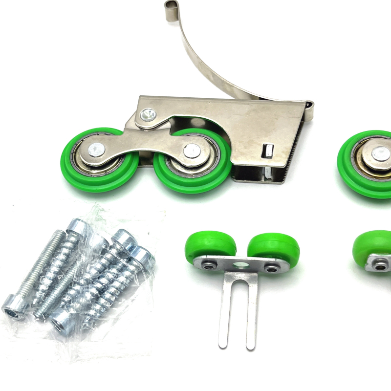 Roți duble pentru uși glisante de dulap, material fier și plastic, Unida, stil modern minimalist