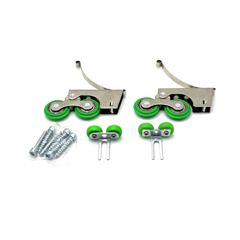 Roți duble pentru uși glisante de dulap, material fier și plastic, Unida, stil modern minimalist