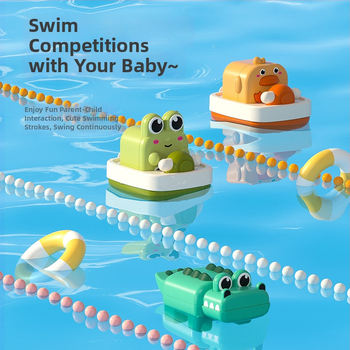 Plastová kúpeľná hračka s navíjacím mechanizmom pre batoľatá 0–2 roky – geometrické zvieratá, súkromná značka k dispozícii