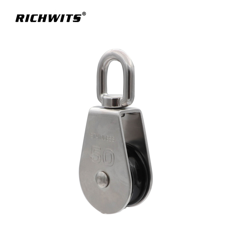 Polie din oțel inoxidabil, cu role din nylon, în formă de pară, pentru ridicare marină și plase de pescuit