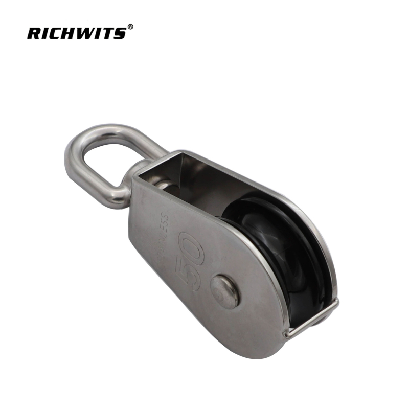 Polie din oțel inoxidabil, cu role din nylon, în formă de pară, pentru ridicare marină și plase de pescuit