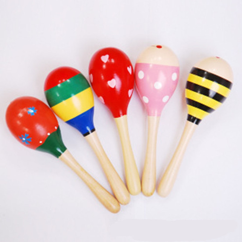 Jucărie din lemn Orff – Minge mică de nisip cu ciocan de nisip, Brand Qiao Ying, pentru sugari 0-3 ani