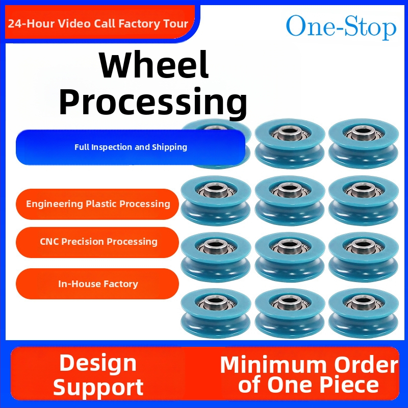 Kladky z plastu CNC obrábané, nylonový materiál, model 9853, kód 8524