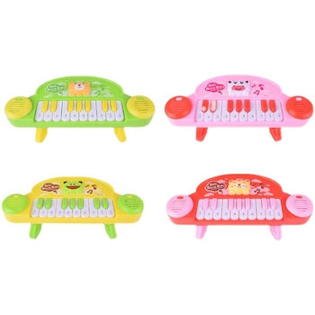 Jucărie organ electronic pentru copii - instrument muzical din plastic pentru educația timpurie, dezvoltă coordonarea mână-ochi, auzul, dezvoltarea emoțională și intelectuală pentru sugari 0–3 ani