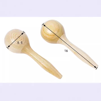 Orff dječji udarni instrument — drveni pješčani čekić s drvenom kuglom, za vrtić; Marka Seedling Musical Instrument; Za uzrast 7–14 godina; 3C kategorija: drvene igračke do 14 godina