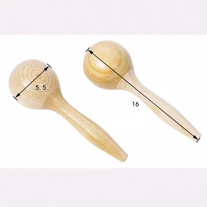 Orff dječji udarni instrument — drveni pješčani čekić s drvenom kuglom, za vrtić; Marka Seedling Musical Instrument; Za uzrast 7–14 godina; 3C kategorija: drvene igračke do 14 godina