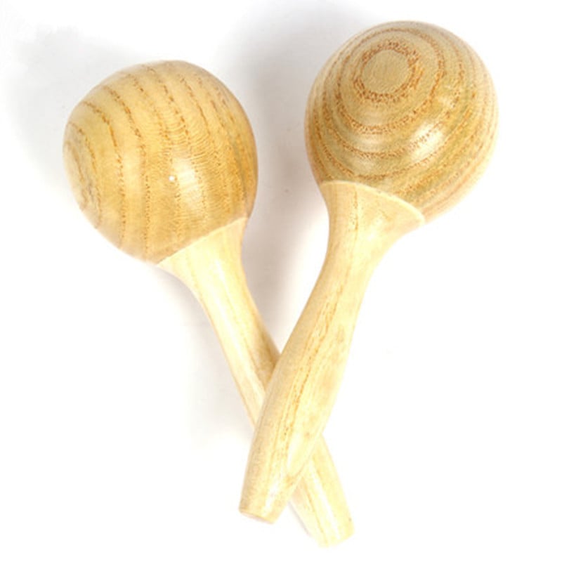 Orff dječji udarni instrument — drveni pješčani čekić s drvenom kuglom, za vrtić; Marka Seedling Musical Instrument; Za uzrast 7–14 godina; 3C kategorija: drvene igračke do 14 godina