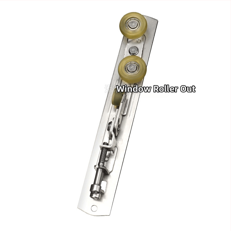 Felső görgő ajtókhoz és ablakokhoz – csúszóajtókhoz, taifun-ellenálló, anti‑ugrás, anti‑sviriből rugóval, rozsdamentes acél, modell Hllsf-020-typhoon wheel