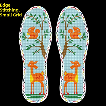 Talpă pentru încălțăminte brodată cu cross-stitch – talpă întreagă, absorbantă, model Standard, potrivită pentru pantofi sport, casual, încălțăminte de lucru