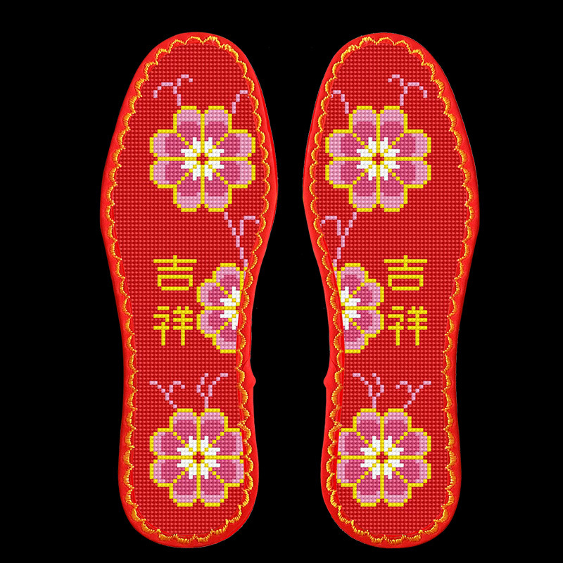 Talpă pentru încălțăminte brodată cu cross-stitch – talpă întreagă, absorbantă, model Standard, potrivită pentru pantofi sport, casual, încălțăminte de lucru